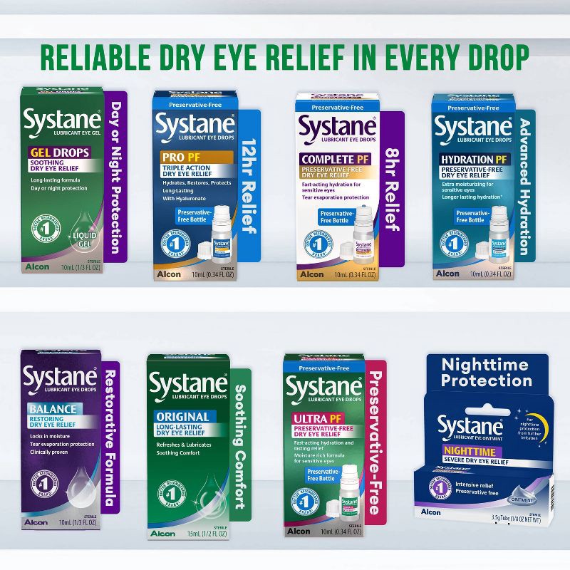 slide 7 of 8, Systane Gel Drops Lubricant Eye Gel - 0.33 fl oz, 0.33 fl oz