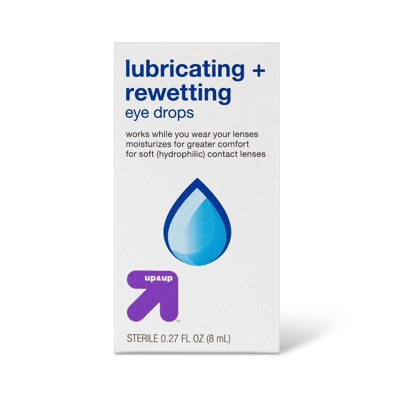 slide 5 of 7, Lubricating and Rewetting Eye Drops .27oz - up&up™, .27 oz