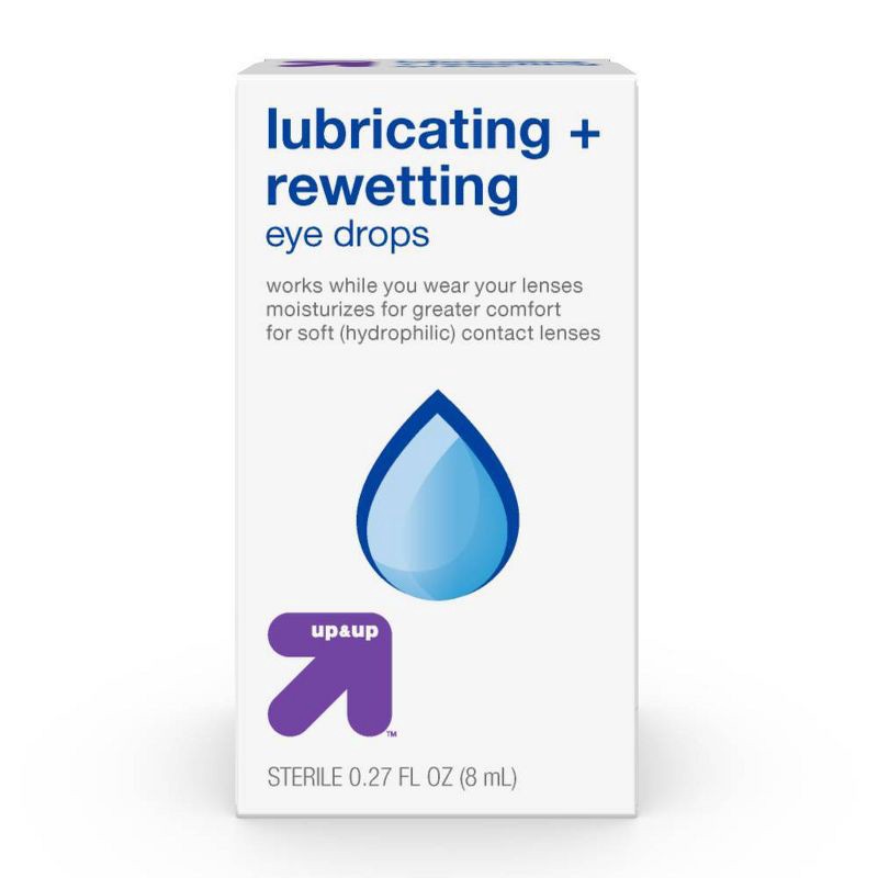 slide 1 of 7, Lubricating and Rewetting Eye Drops .27oz - up&up™, .27 oz