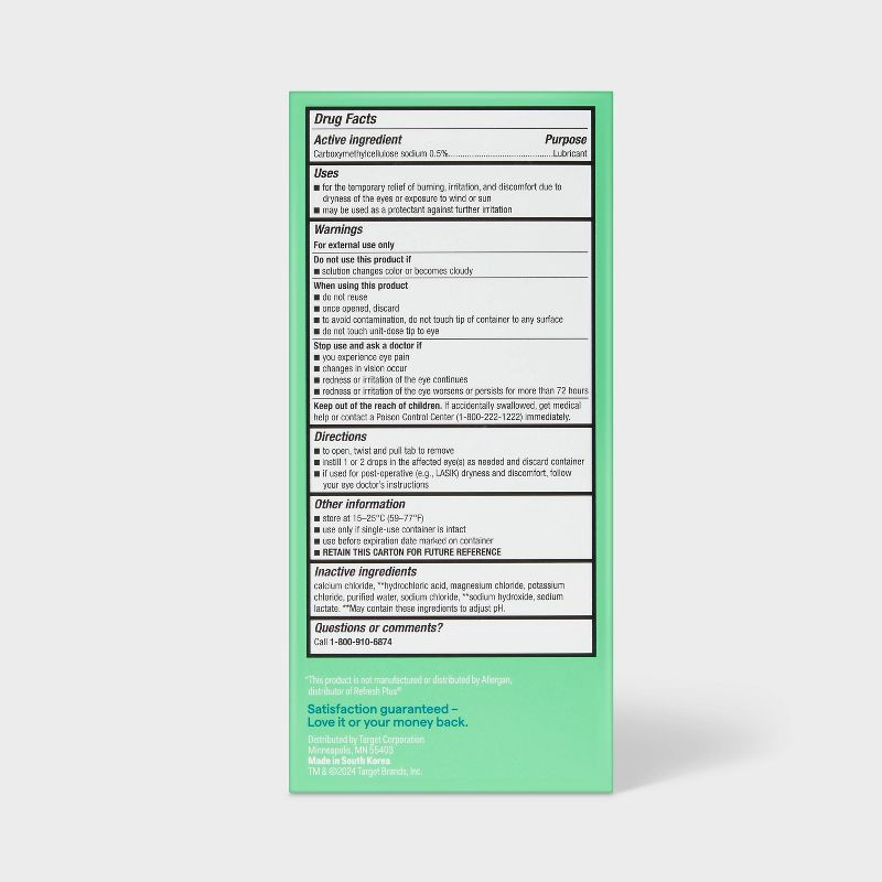 slide 3 of 9, Lubricant Single Use Eye Drops - 1.44 fl oz/70ct - up&up™, 1.44 fl oz, 70 ct