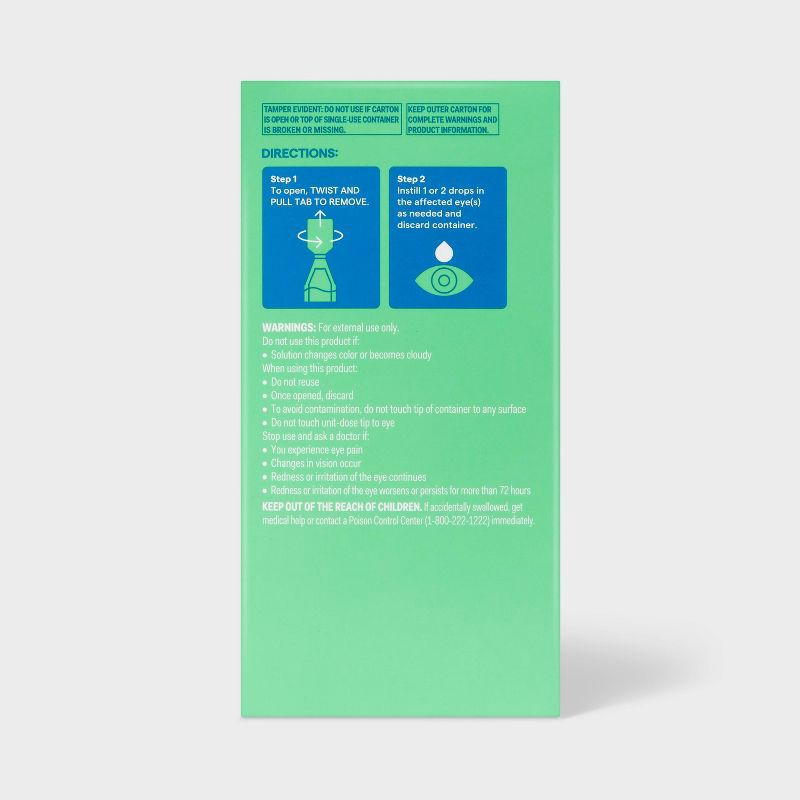 slide 4 of 9, Lubricant Single Use Eye Drops - 1.44 fl oz/70ct - up&up™, 1.44 fl oz, 70 ct
