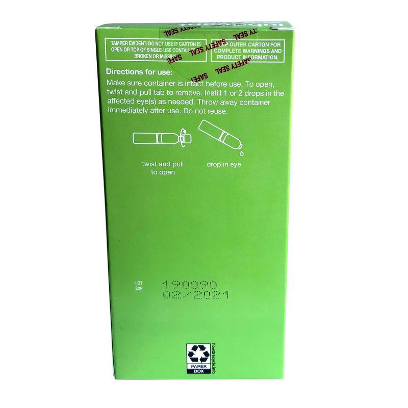 slide 5 of 9, Lubricant Single Use Eye Drops - 1.44 fl oz/70ct - up&up™, 1.44 fl oz, 70 ct