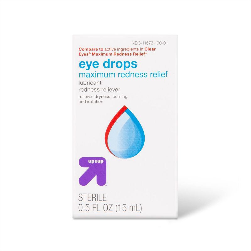 slide 1 of 4, Red Eye Max Relief Drops - 0.5 fl oz - up & up, 0.5 fl oz