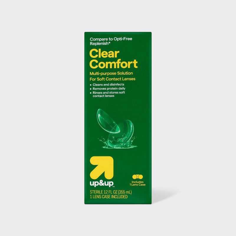 slide 1 of 5, Clear Comfort Multipurpose Contact Lens Solution - 12 fl oz - up&up™, 12 fl oz