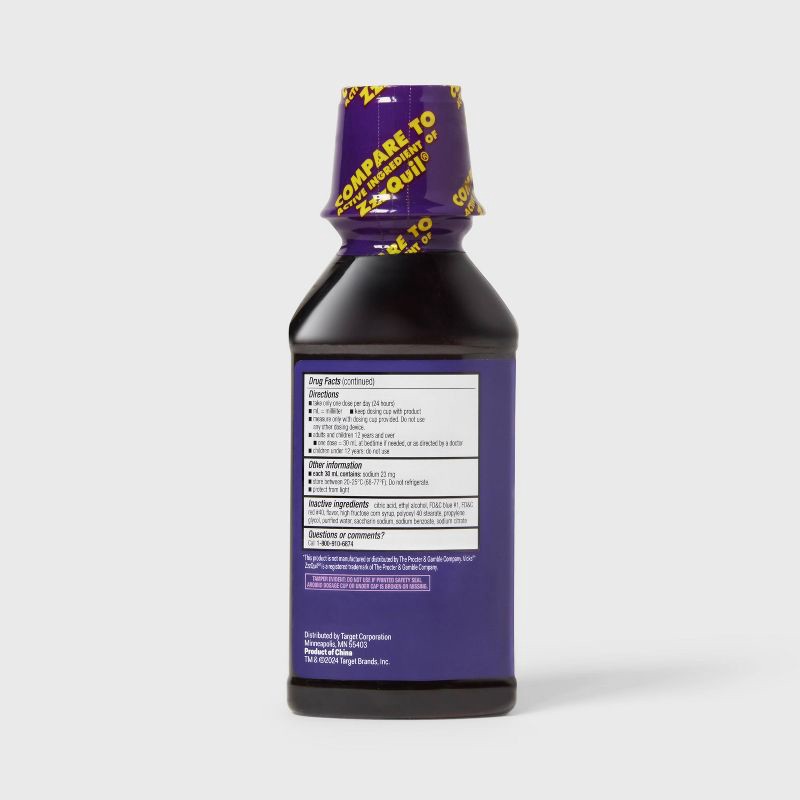 slide 3 of 3, Diphenhydramine HCl Nighttime Sleep Aid Liquid - Berry - 12 fl oz - up&up™, 12 fl oz