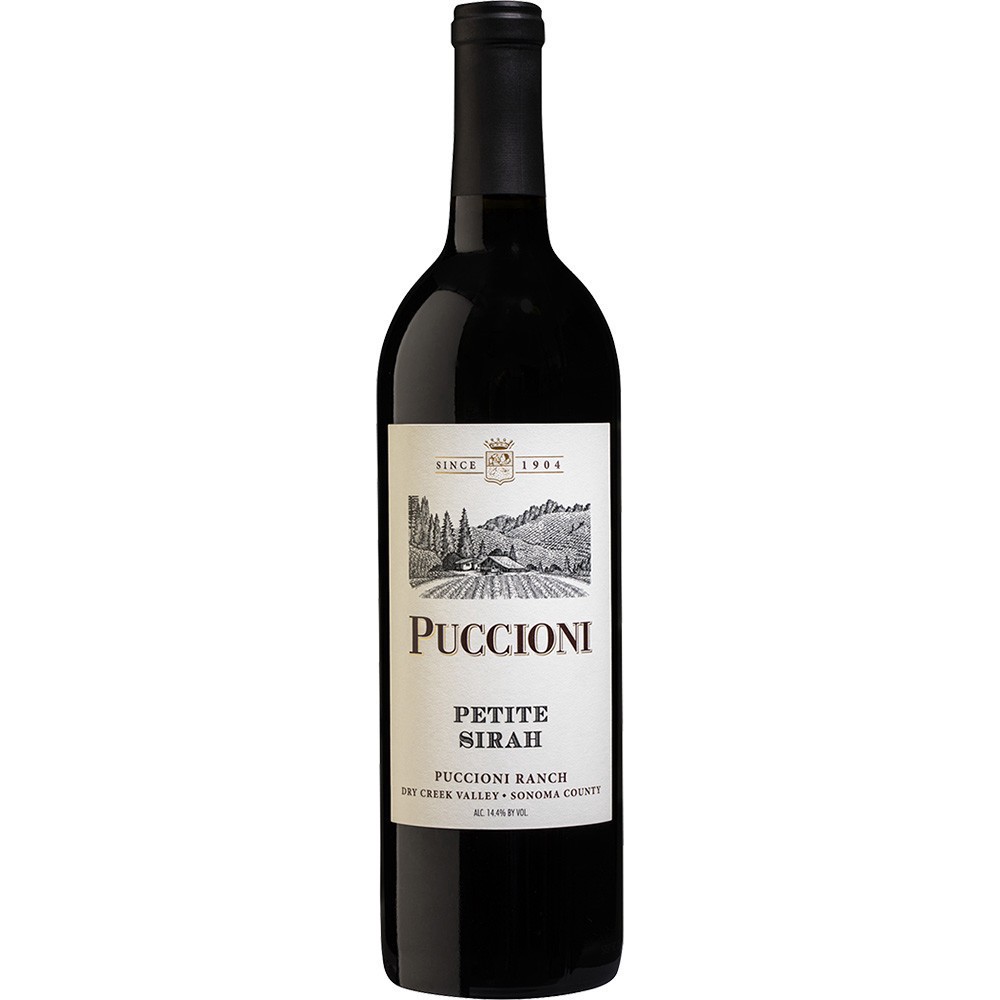 slide 1 of 1, Puccioni Vineyards Puccioni Petite Sirah Dry Creek, 750 ml
