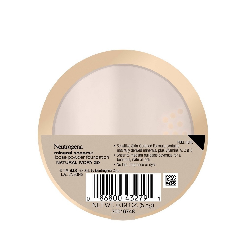 slide 4 of 6, Neutrogena Mineral Sheers Loose Powder - 20 Natural Ivory - 0.19oz, 0.19 oz