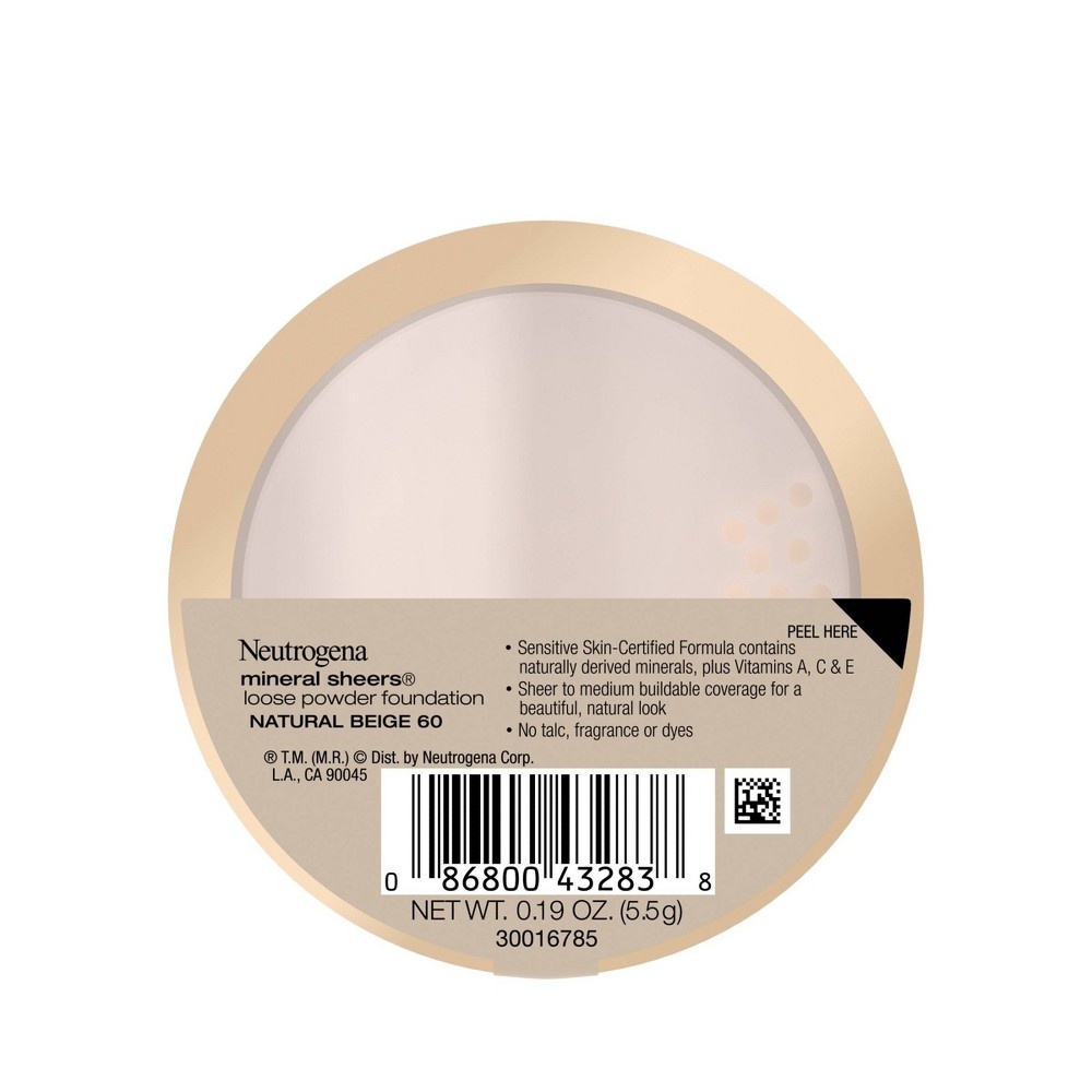 slide 6 of 6, Neutrogena Mineral Sheers Loose Powder - 60 Natural Beige - 0.056oz, 0.056 oz