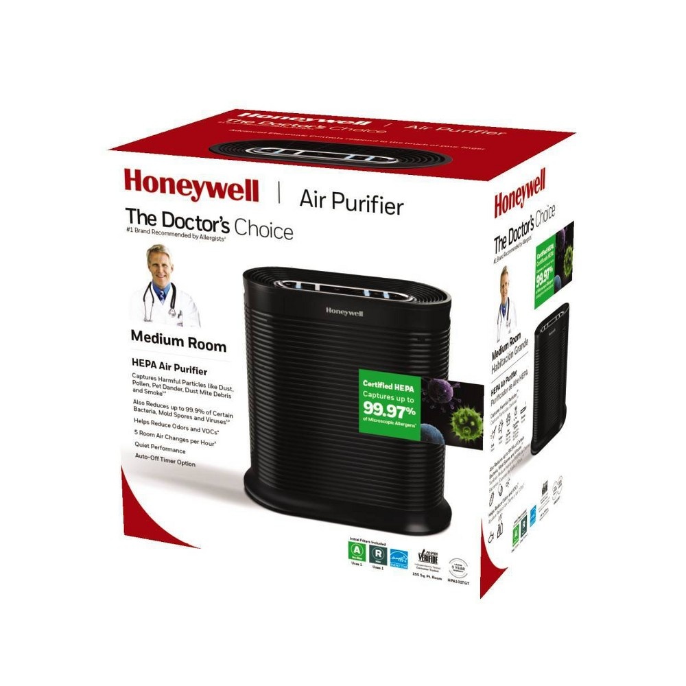 slide 5 of 5, Honeywell HPA101TGT True HEPA Air Purifier Black, 1 ct