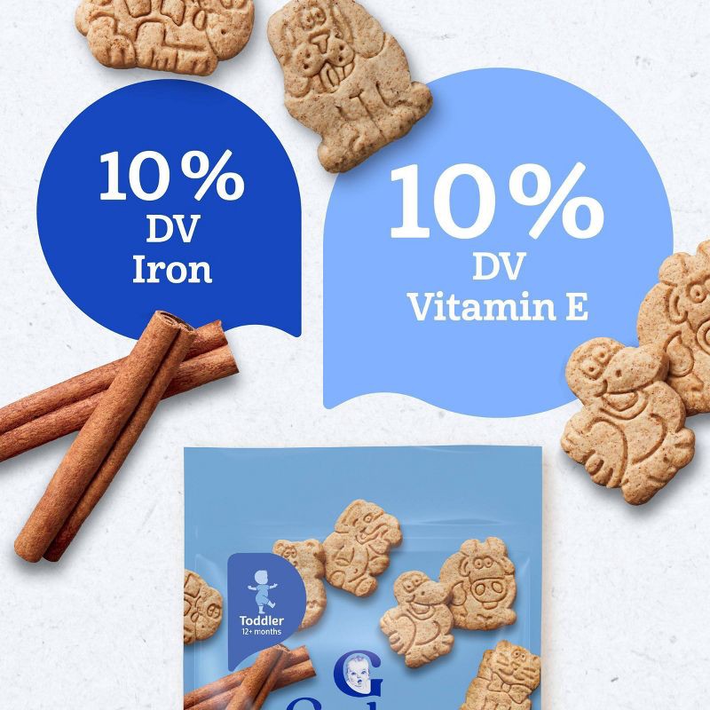 slide 4 of 9, Gerber Toddler Snacks Cinnamon Graham Baby Animal Crackers - 6oz​, 6 oz