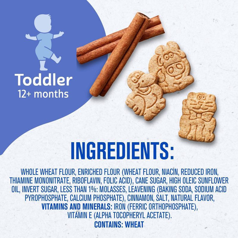 slide 9 of 9, Gerber Toddler Snacks Cinnamon Graham Baby Animal Crackers - 6oz​, 6 oz