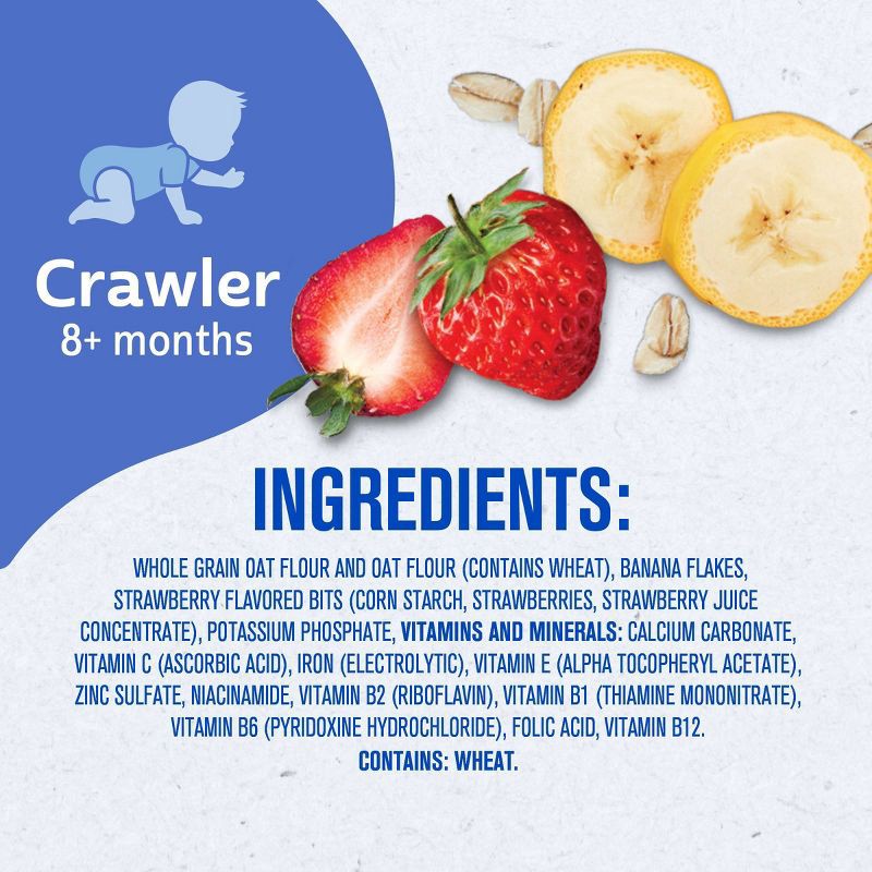 slide 8 of 10, Gerber Non-GMO Baby Food Stage 3 Banana Strawberry Baby Oatmeal - 8oz​, 8 oz