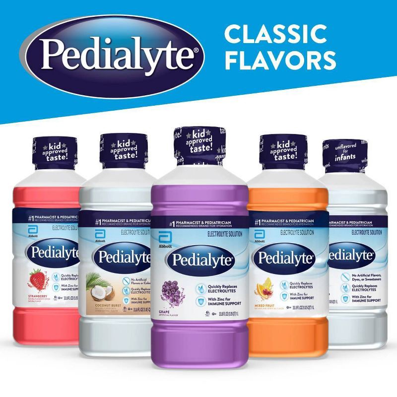 slide 8 of 8, Pedialyte Oral Electrolyte Solution - Grape - 33.8 fl oz, 33.8 fl oz