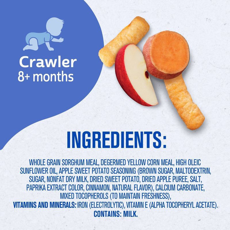 slide 9 of 9, Gerber Baby Food Apple Sweet Potato Crunchies Baby Snack - 1.48oz, 1.48 oz