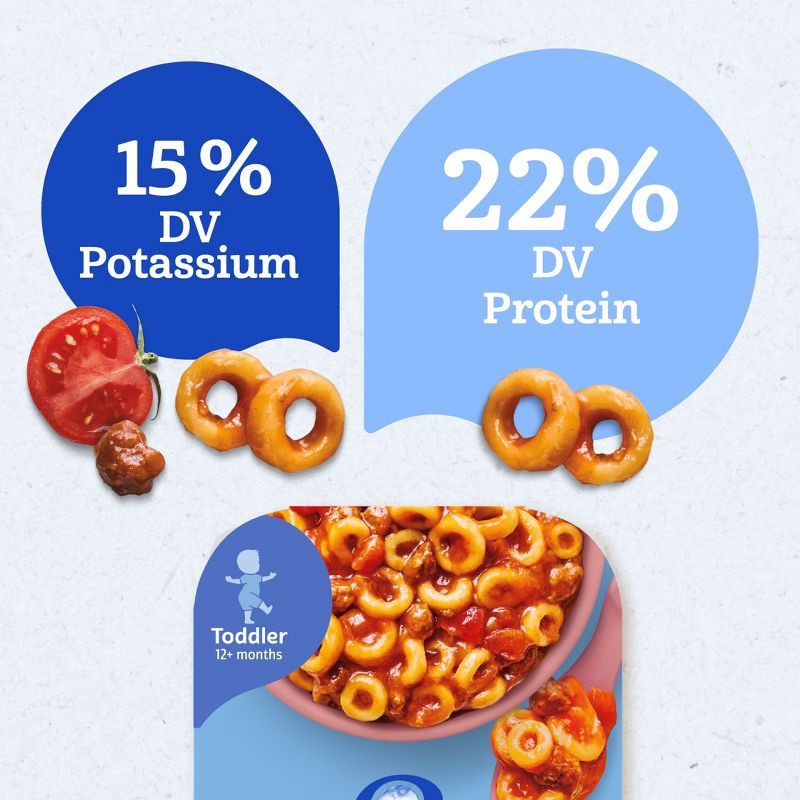 slide 3 of 8, Gerber Toddler Food Meals Spaghetti Rings in a Meat Sauce - 6oz​, 6 oz