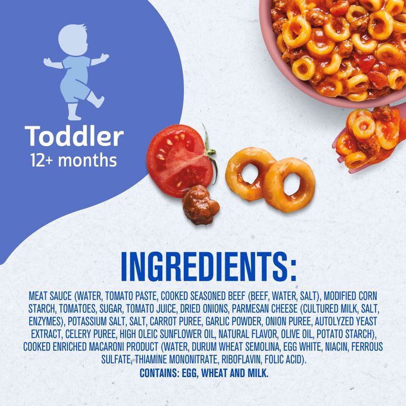 slide 8 of 8, Gerber Toddler Food Meals Spaghetti Rings in a Meat Sauce - 6oz​, 6 oz
