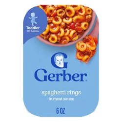 Gerber Toddler Food Meals Spaghetti Rings in a Meat Sauce - 6oz​
