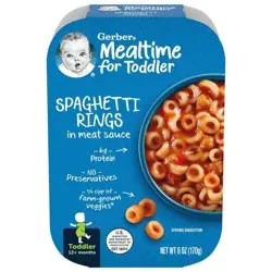 Gerber Toddler Spaghetti Rings in a Meat Sauce Baby Meals - 6oz