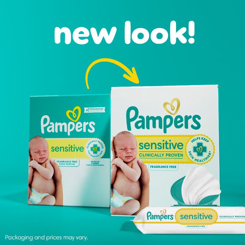 slide 2 of 16, Pampers Sensitive Baby Wipes - 168ct, 168 ct