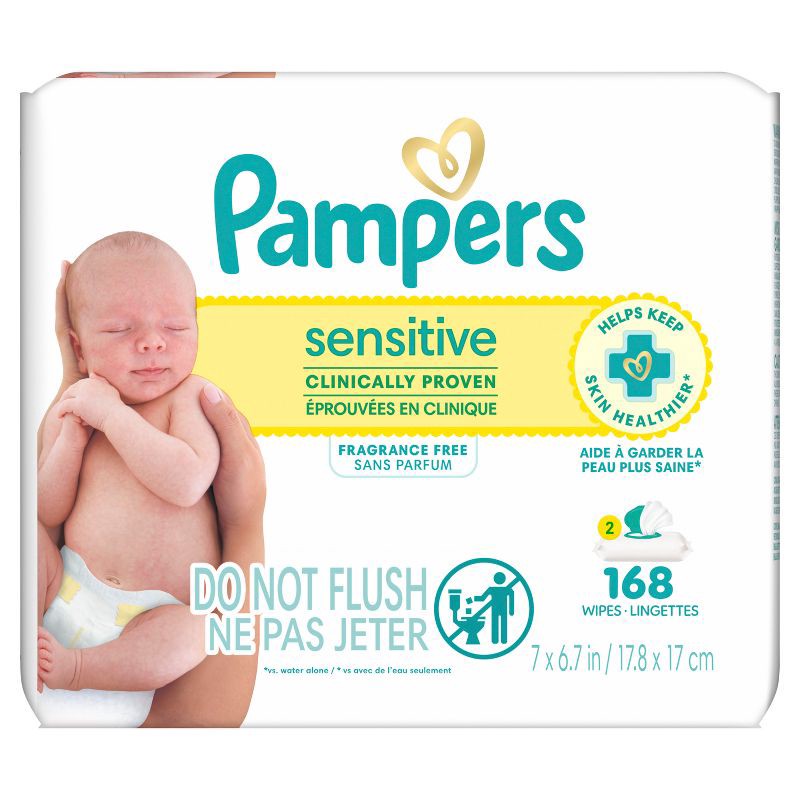 slide 13 of 16, Pampers Sensitive Baby Wipes - 168ct, 168 ct