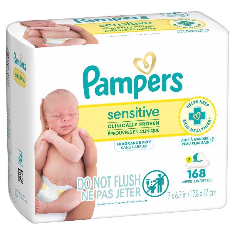 slide 14 of 16, Pampers Sensitive Baby Wipes - 168ct, 168 ct