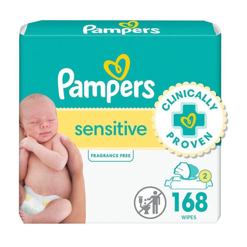 slide 1 of 16, Pampers Sensitive Baby Wipes - 168ct, 168 ct