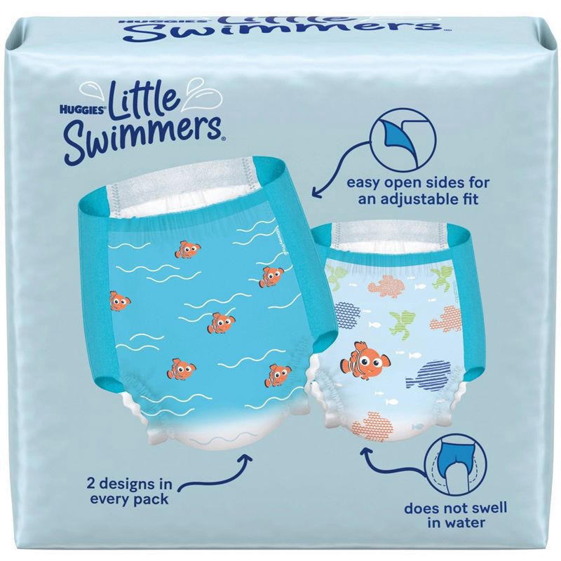 slide 2 of 8, Huggies Little Swimmers Baby Swim Disposable Diapers Size 5-6 - L - 17ct, 17 ct