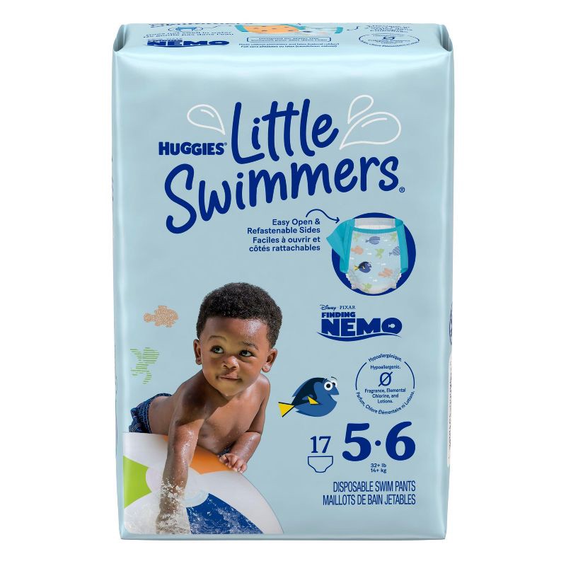 slide 2 of 11, Huggies Little Swimmers Disposable Swim Diapers - Size 5-6 (Large) - 17ct, 17 ct