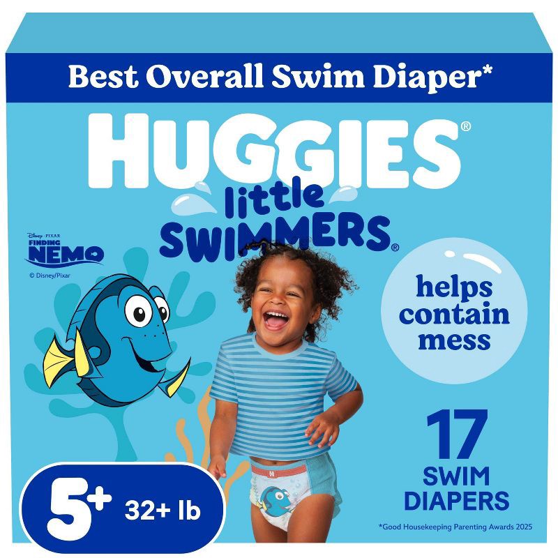 slide 1 of 13, Huggies Little Swimmers Disposable Swim Diapers - Size 5-6 (Large) - 17ct, 17 ct