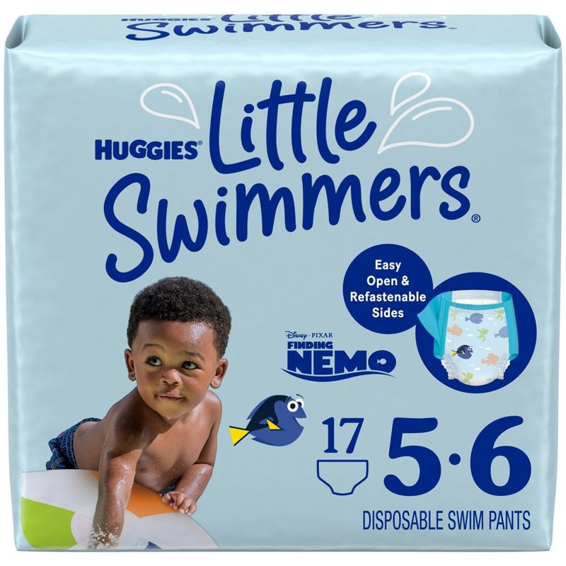 slide 1 of 8, Huggies Little Swimmers Baby Swim Disposable Diapers Size 5-6 - L - 17ct, 17 ct