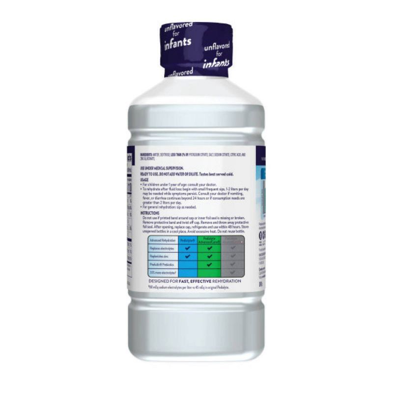 slide 2 of 8, Pedialyte Electrolyte Solution Hydration Drink - Unflavored - 33.8 fl oz, 33.8 fl oz