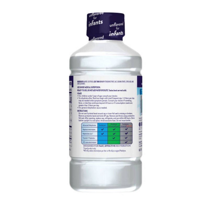 slide 2 of 8, Pedialyte Electrolyte Solution Hydration Drink - Unflavored - 33.8 fl oz, 33.8 fl oz
