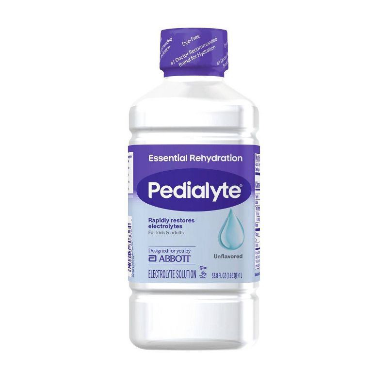 slide 1 of 9, Pedialyte Electrolyte Solution Hydration Drink - Unflavored - 33.8 fl oz, 33.8 fl oz