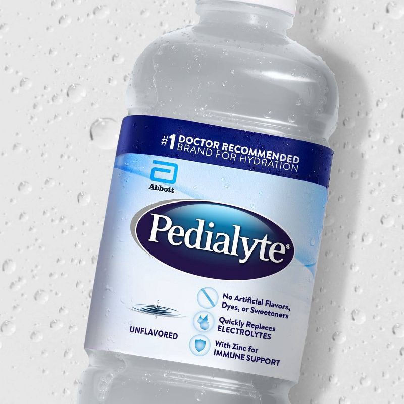 slide 3 of 8, Pedialyte Electrolyte Solution Hydration Drink - Unflavored - 33.8 fl oz, 33.8 fl oz
