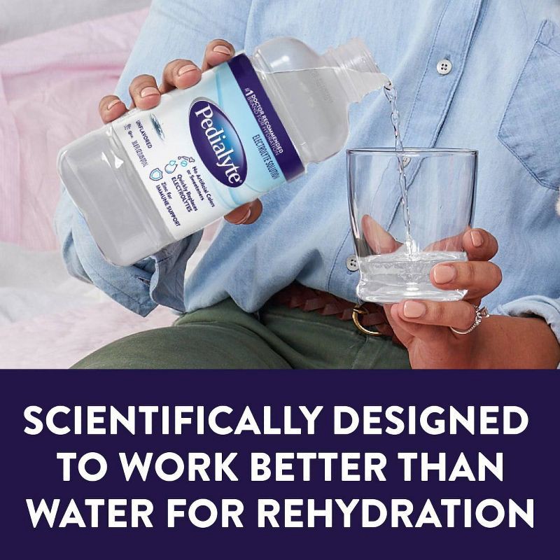 slide 5 of 8, Pedialyte Electrolyte Solution Hydration Drink - Unflavored - 33.8 fl oz, 33.8 fl oz