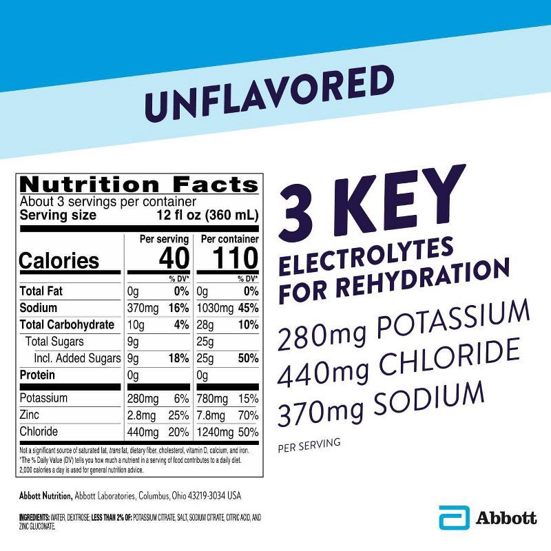 slide 5 of 8, Pedialyte Electrolyte Solution Hydration Drink - Unflavored - 33.8 fl oz, 33.8 fl oz