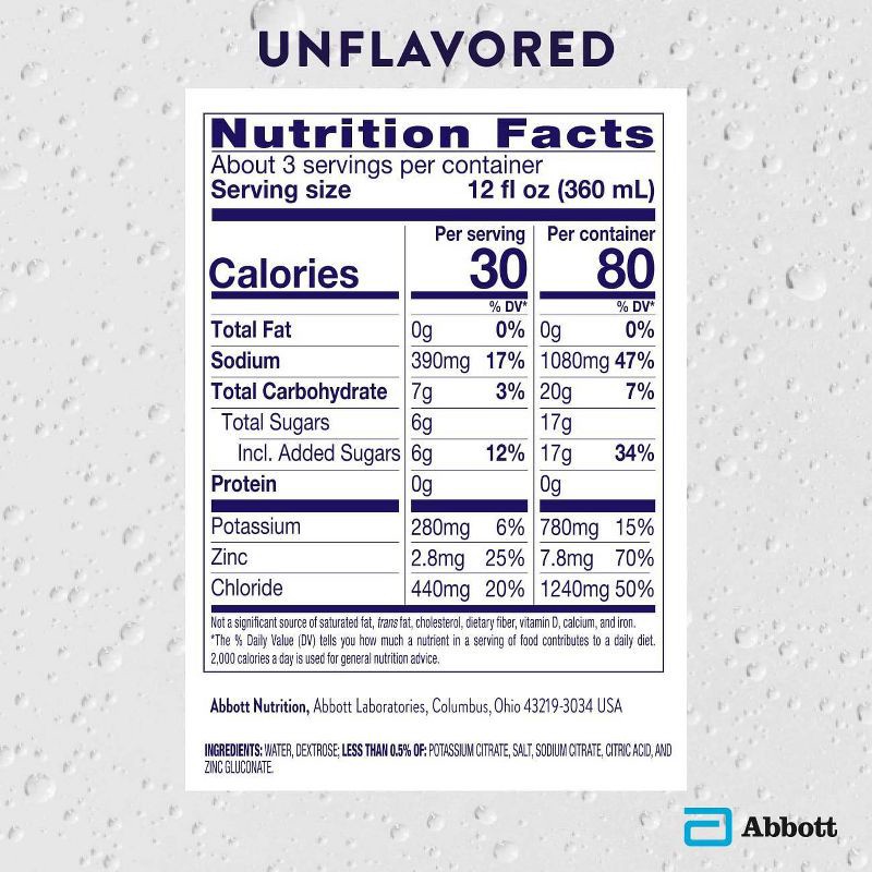 slide 7 of 8, Pedialyte Electrolyte Solution Hydration Drink - Unflavored - 33.8 fl oz, 33.8 fl oz