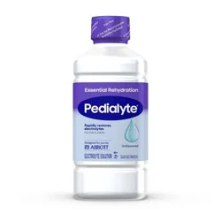 Pedialyte Electrolyte Solution Hydration Drink - Unflavored - 33.8 fl oz: Kosher, Halal, Gluten-Free, Ready to Drink