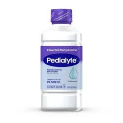Pedialyte Electrolyte Solution Hydration Drink - Unflavored - 33.8 fl oz: Kosher, Halal, Gluten-Free, Ready to Drink