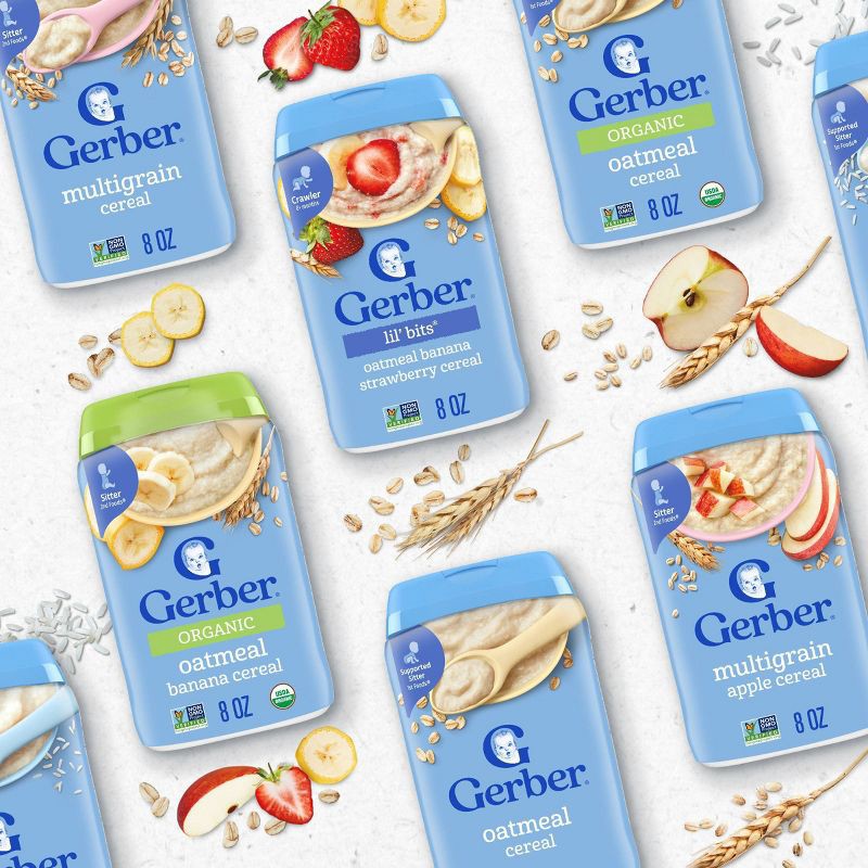 slide 6 of 9, Gerber Non-GMO Baby Food Stage 1 Rice Baby Cereal- 8oz, 8 oz