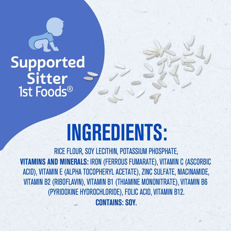 slide 9 of 9, Gerber Non-GMO Baby Food Stage 1 Rice Baby Cereal- 8oz, 8 oz