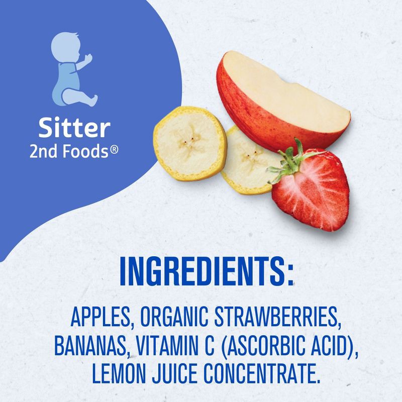 slide 9 of 9, Gerber Baby Food Stage 2 Apple Strawberry Banana Puree Tub - 4oz/2ct, 2 ct; 4 oz