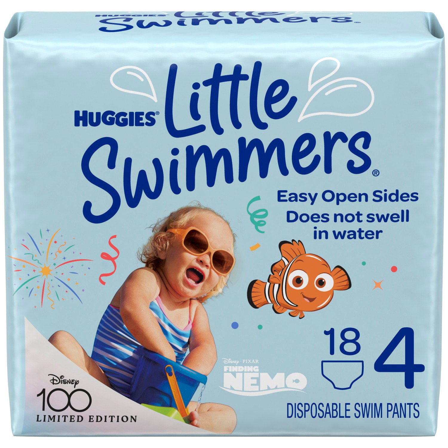 slide 1 of 12, Huggies Little Swimmers Baby Swim Disposable Diapers Size 4 - M - 18ct, 18 ct