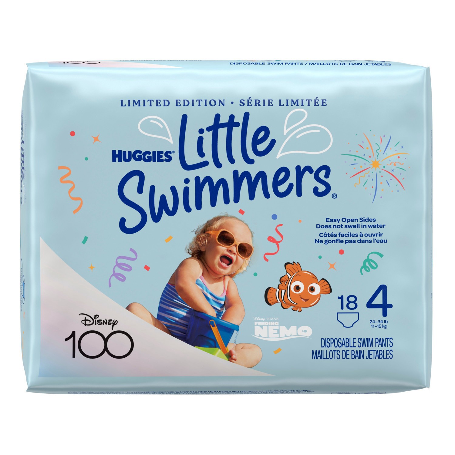 slide 6 of 12, Huggies Little Swimmers Baby Swim Disposable Diapers Size 4 - M - 18ct, 18 ct