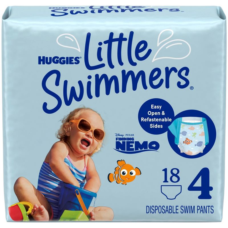 slide 1 of 8, Huggies Little Swimmers Baby Swim Disposable Diapers Size 4 - M - 18ct, 18 ct