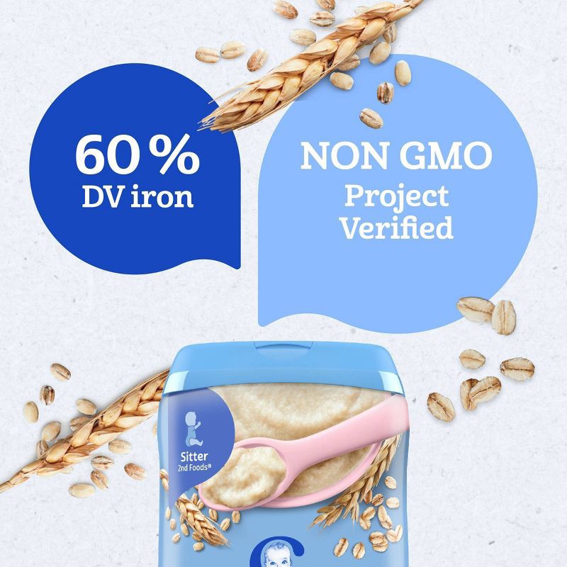 slide 6 of 8, Gerber Non-GMO Baby Food Stage 2 Multigrain Baby Cereal - 16oz​, 16 oz