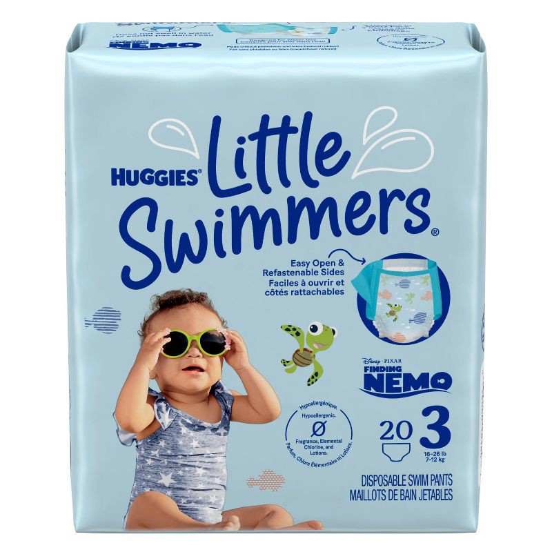 slide 2 of 11, Huggies Little Swimmers Disposable Swim Diapers - Size 3 (Small) - 20ct, 20 ct