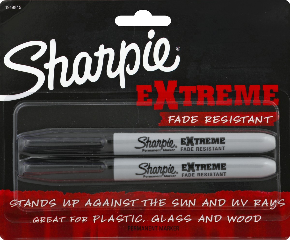 slide 6 of 6, Sharpie Extreme Permanent Markers, Fine Point, Black, 2 ct