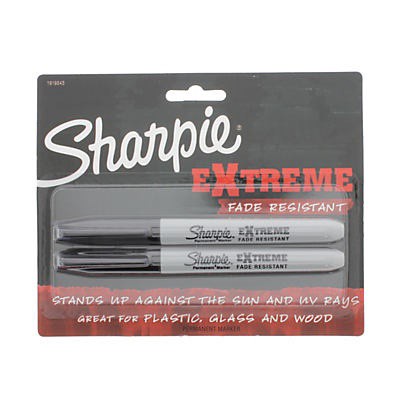 slide 1 of 6, Sharpie Extreme Permanent Markers, Fine Point, Black, 2 ct