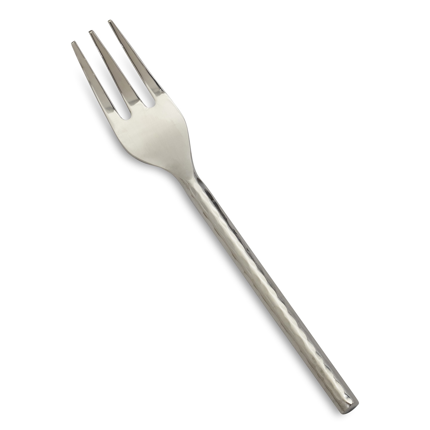 slide 1 of 1, Sur La Table Hammered Silver Appetizer Fork, 1 ct